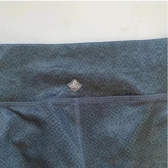 PrAna Roxanne Printed Leggings Pull On Stretch Small patchwork grey boho Moto - Picture 8 of 12